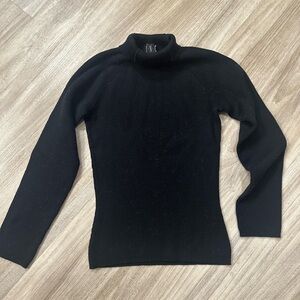 INC International Concepts Women's Classic Black Turtleneck Sweater